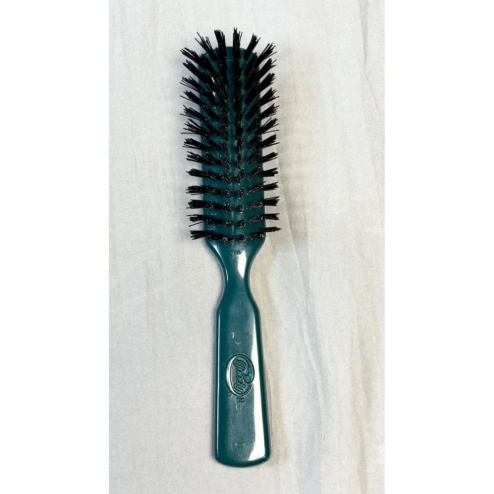 Vintage Goody Hair brush  green USA Made